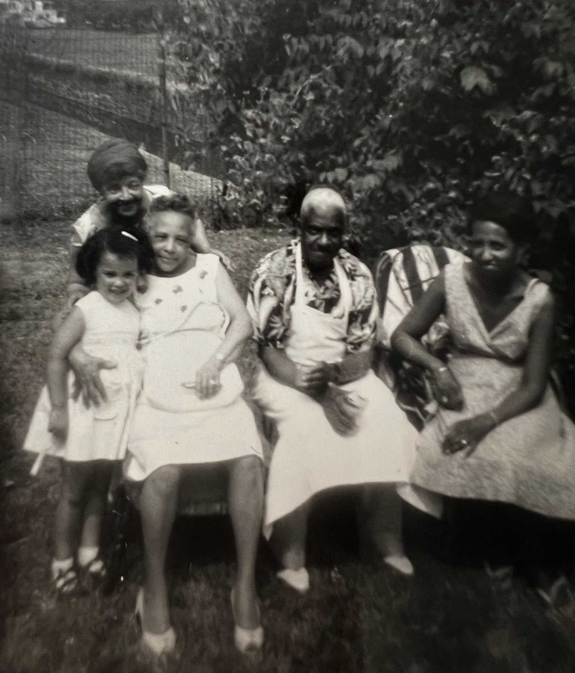 a photo of Cabrini Aunt Anna and 3 other unidentified woman seated in chairs.