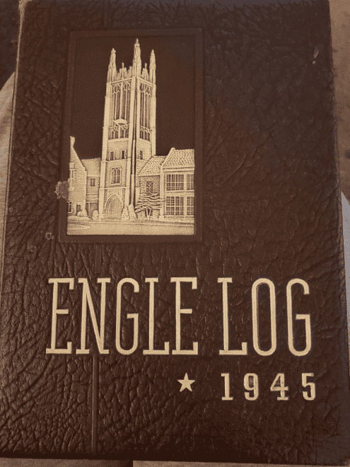 Engle log high school yearbook 1945 cover