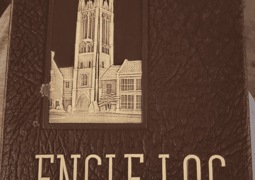 Engle log high school yearbook 1945 cover