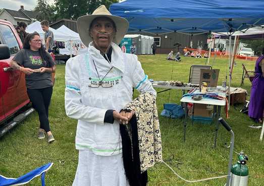 Karen Miller at Metis Nation of North America Pow Wow Fort Hunter NY June 2023