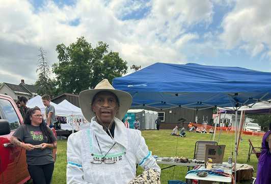 Karen Miller at Metis Nation of North America Pow Wow Fort Hunter NY June 2023