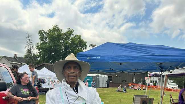 Karen Miller at Metis Nation of North America Pow Wow Fort Hunter NY June 2023